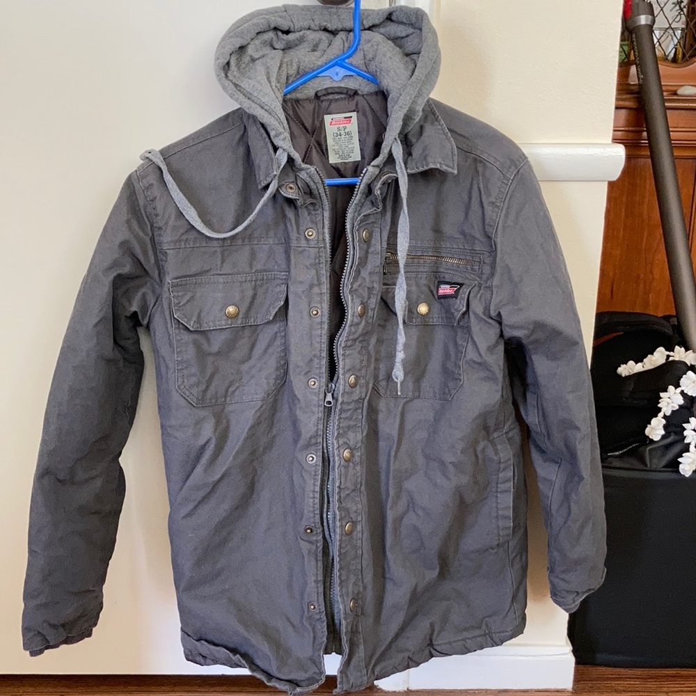 Dickies Hooded Jacket Grey Insulated